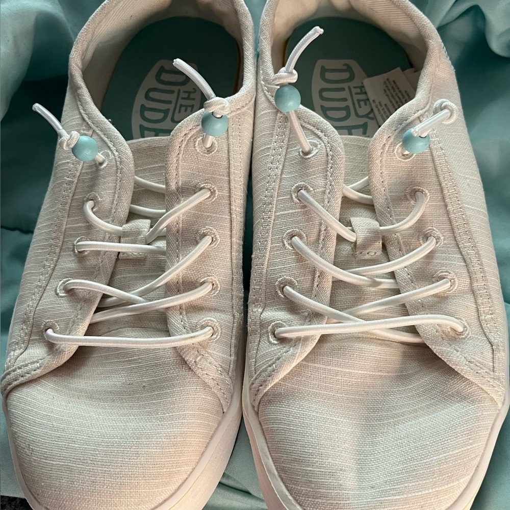 Hey Dude Cody Craft Shoes - Women's 6 Wide (Baja Cream)